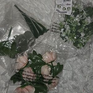 Hobby Lobby Faux Floral Collection Pink Green Fake Decor Diy Art Craft Greenery